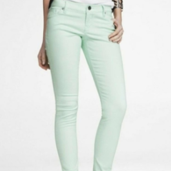 Express Pants - Mint Green Skinny Pants